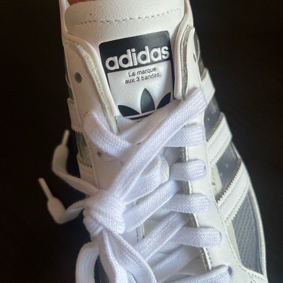 Adidas Women's Clear and White Superstar Sneakers Women9.5 Men8 - Picture 6 of 11